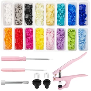 Eco Friendly Resin Buttons Set Button Installation Tools Concealed Buttons DIY - Picture 1 of 9