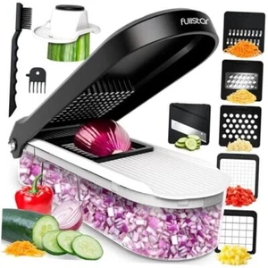 Vegetable Chopper, Cheese Slicer, Food Chopper, Veggie Chopper, 6 in 1 White - Picture 1 of 7