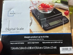 Mainstays modern Glass Digital MAX 6.6 LBS scale with Touch control buttons - Picture 1 of 1