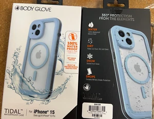 New Body Glove Tidal Waterproof w/MagSafe Case For iPhone 15 Powder Blue / Clear - Picture 1 of 1
