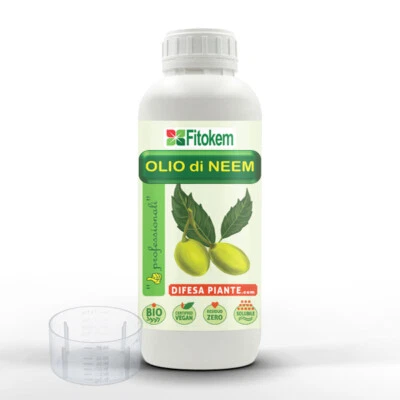 Fitokem - Olio di Neem 1LT - Aiuto naturale per le piante - Contro gli insetti