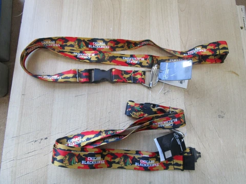 2 CHICAGO BLACKHAWKS LANYARDS ID HOLDERS NEW NHL AUTHENTIC LICENSED Cover