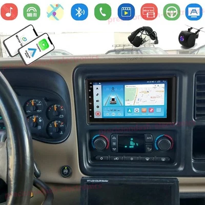7" For 2003-2005 GMC Yukon XL 1500 2500 CarPlay Android 13 FM Radio GPS WIFI+Cam Foto 1 de 4