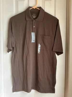 Camisa polo Van Heusen masculina tamanho S marrom manga curta NOVA com etiquetas P/P - Imagem 1 de 4