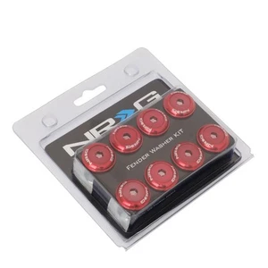 NRG FW-800RD 8 Piece/Set 24mm Aluminum Fender Washer Dress Up Kit w/Allen Key - Picture 1 of 6