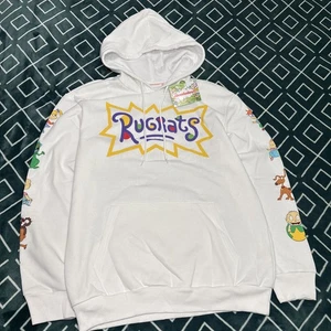 Rugrats 2020 Nickelodeon Pullover Hoodie Sweatshirt Gr. Medium Weiß Neu mit Etikett - Bild 1 von 7