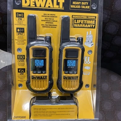 DEWALT DXFRS800 22-Channel Two Way Radio Walkie Talkies - Image 1 of 4