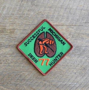 Vintage 1977 Michigan DNR Successful Deer Hunter Patch - Picture 1 of 2