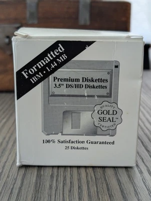 DISQUETES FORMATEADOS IBM 1.44MB 3.5" DS/HD Sello Dorado 1.44 25 Foto 1 de 4