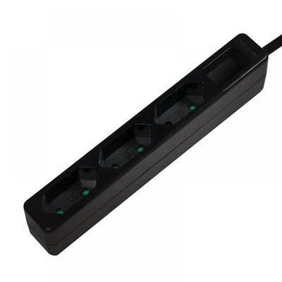Slim Euro Multipresa, 3 prese, 1,50 m, Nero - Immagine 1 di 3
