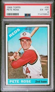 1966 Topps #30 Pete Rose PSA 6 Reds UER/DP (0852) - Picture 1 of 2