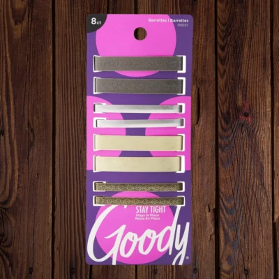 Goody Hair Barrettes Clips - 8 Count Assorted Colors - Slideproof and Lock-In... - Image 1 of 4