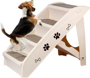 Dog Ramp Stairs Steps For Smaller Pets Pickup Travel Ladder Foldable - Picture 1 of 19