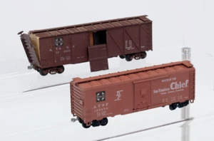 2 Vintage HO Scale ATSF Freight Cars The Chief West & San Francisco Chief C-3&6 - Picture 1 of 6