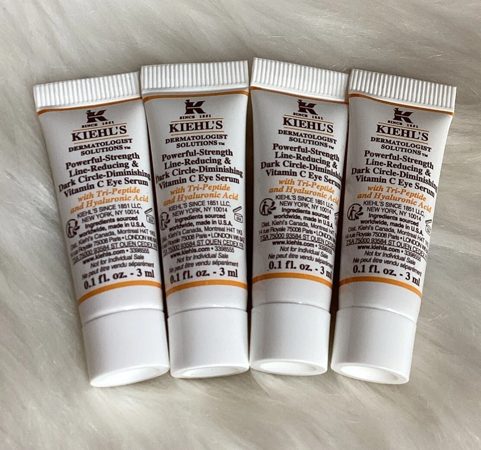 Suero para ojos 4*Kiehls potente-fuerza-reductor de ojeras vitamina C 0,1 oz E Foto 1 de 1
