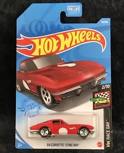HW Race Day '64 Corvette Sting Ray Red MIP + 1 Bonus Car - Picture 1 of 2