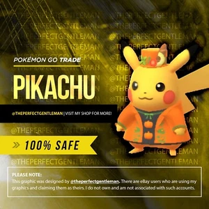 Pikachu Trick or Treat Pokemon #025 GO Gen 1 Kanto - Picture 1 of 4