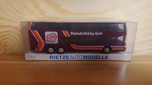 47# Rietze incl.Anbautl.H0 1:87 Setra Reisebus Doppeldecker Freizeit Hobby Spiel - Bild 1 von 1