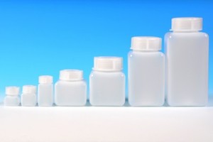 Weithalsflasche Vierkantflasche Dose stabile Ausführung 7 Größen verfügbar