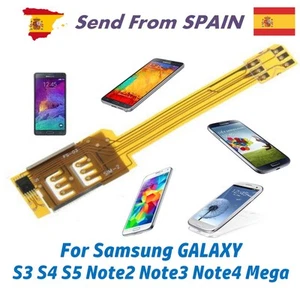 Dual SIM Card Adapter for Samsung Galaxy S3 S4 S5 Note2 Note3 Note4 Mega - Zdjęcie 1 z 1