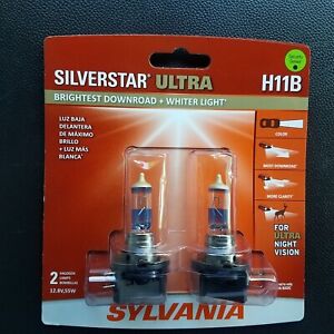 Sylvania Silverstar ULTRA H11B High Performance Headlight 2 Bulbs BRAND NEW!!!