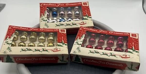 Lot Of 72 Miniature Mercury Glass Tree Christmas Ornaments Boxes Nice - Picture 1 of 18