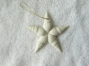 Adorno de Navidad Estrella de Mar Hecho de Conchas de Mar Pequeño Cerámica 3 pulgadas - Imagen 1 de 4