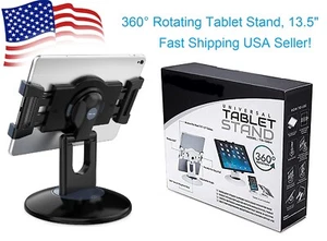 360 Rotating Tablet Stand Holder Desktop Display Adjustable For All 6" - 13" - Picture 1 of 6