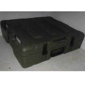 Hard Case Military Plastic 24x22x7 Divided Hinged Lid Miltope Laptop - Picture 1 of 11