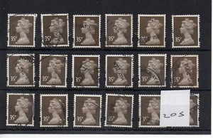 GB - Machin - Wholesale - (AM 205) 35p value x 18 copies - used - Picture 1 of 1