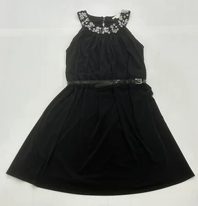 Ladies size 10 Black JANE LAMERTON Petites  Decorative Beaded Dress Belt VGC - Picture 1 of 10