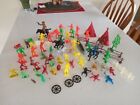 Vintage Cowboy And Indians Plastic Large Lot , See Pics