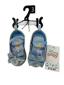 Zapatos para bebé Disney talla 3 azul princesa bebé vestido sin cordones azul brillante - Imagen 1 de 8