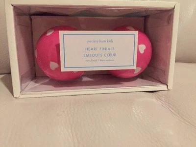 Juego/2 remates de corazón rosa brillante Pottery Barn Kids nuevo en caja más disponibles Foto 1 de 4