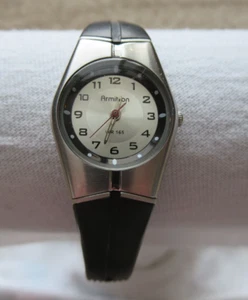 Armitron Ladies Watch Black Buckle Band Analog Water Resistant 165 FT - Picture 1 of 6