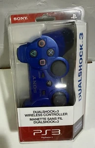 Sony PlayStation 3 DualShock 3 Metallic Blue Controller Mint in Package - 2009 - Picture 1 of 5
