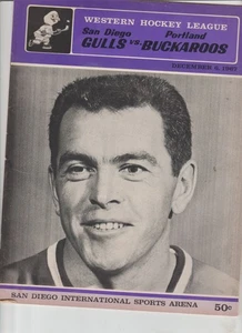 1967 whl Gaviotas San Diego vs Portland Buckaroos programa/revista - Imagen 1 de 1