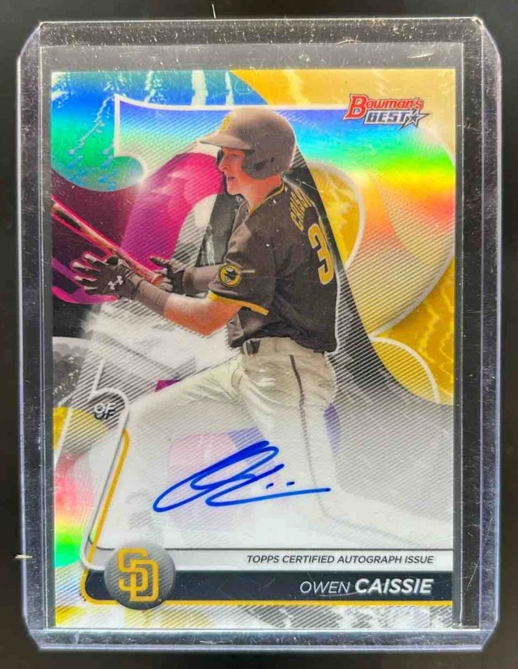 2020 Bowman's Best Owen Caissie Auto Refractor #B20-OC Padres - Image 1 of 2
