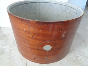 1970s VINTAGE  LUDWIG 22"x 14" deep BASS DRUM MAPLE SHELL . 3 PLY w/RE RINGS USA - Picture 1 of 21