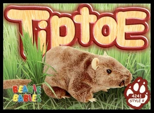 1999 Beanie Babies 2nd Edition Series 4 Tiptoe the Mouse #147 - Picture 1 of 2