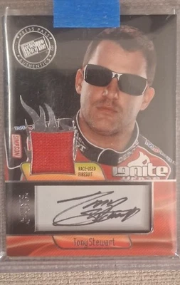 2012 Press Pass Ignite Tony Stewart Nascar Raced Used Firesuit/ Autograph - Image 1 of 4