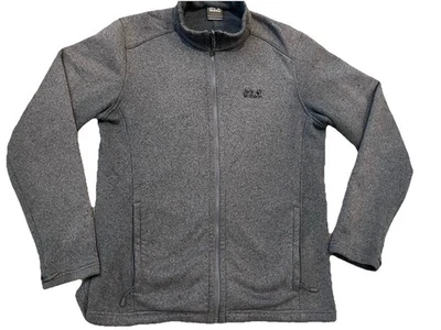 Chaqueta Jack Wolfskin Para Hombre Talla 2X Gris Forrada de Vellón Cremallera XXL Foto 1 de 4