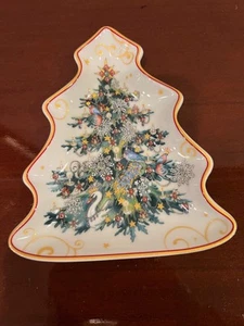 ❤️ Williams Sonoma Twas the Night Before Christmas Figural Tree Appetizer Plate - Picture 1 of 3