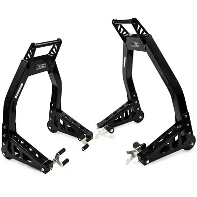 Sport Bike Motorcycle Front & Rear Combo Wheel Lift Stand Fork & Swingarm Stands - Image 1 of 4