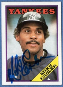 1988 TOPPS Autographed MIKE EASLER New York YANKEES SIGNED Baseball Card #741 - Picture 1 of 2
