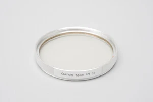 *Vintage Retro* Canon 55mm UV 1x Filter - Silver Chrome - Picture 1 of 4