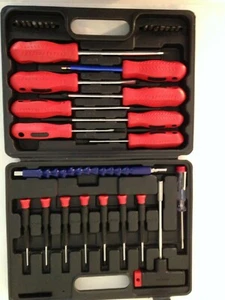 32-teiliges Schraubendreher-Set NEU mit T-Griff/Flexantrieb/Magnetverlängerung & 15 Schraubendreher - Bild 1 von 6