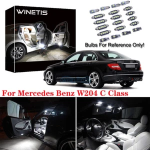 18x Xenon White LED Interior Lights Package Kit For Mercedes Benz W204 C Class - Picture 1 of 12