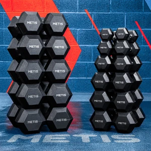 METIS Hexagon Dumbbell Set [2,5kg-30kg] | paarweise verkauft – Krafttraining - Bild 1 von 8