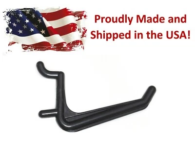 JSP MANUFACTURING® Plastic JUMBO Black L HOOK Peg Board Kit Tool Storage Craft Hooks Pick A Pack